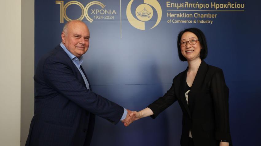 Επίσκεψη κινεζικής αντιπροσωπίας στο Επιμελητήριο Ηρακλείου