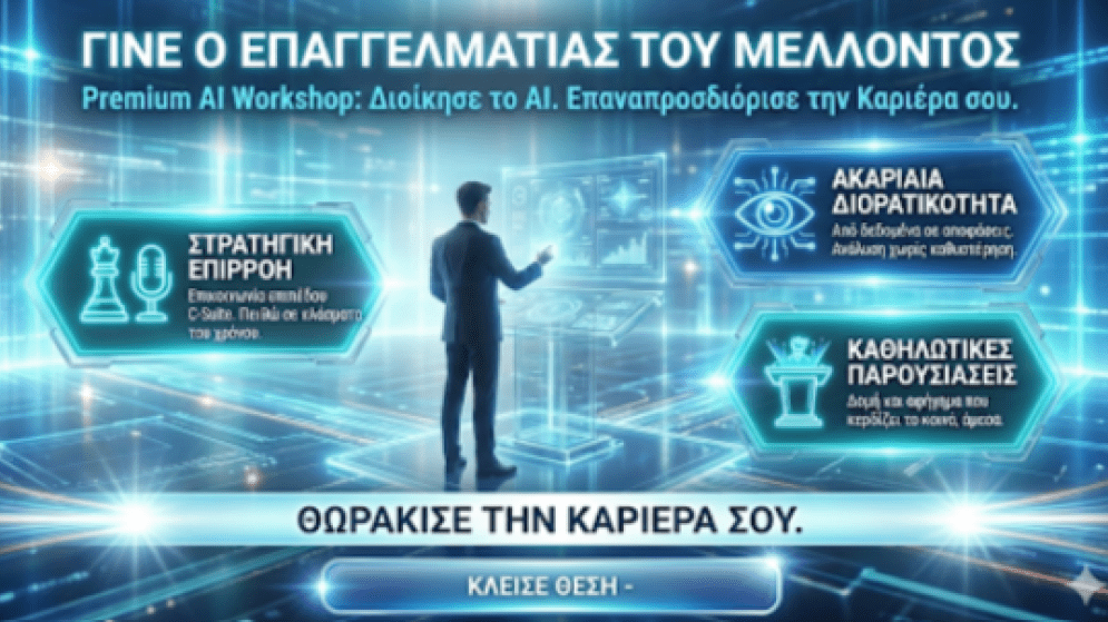 Σεμινάριο «Αυτοματισμός Γραφείου με AI: Διπλασιάστε την παραγωγικότητά σας σε 8 ώρες». Έναρξη: 05/05/202